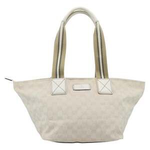 Gucci GG Canvas Web Handbag White